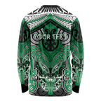 Aotearoa Iwi Ngai Tahu Personalised Long Sleeve Shirt Maori Kowhaiwhai Pattern