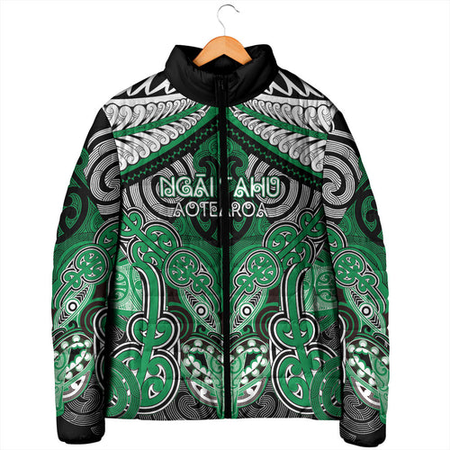 Aotearoa Iwi Ngai Tahu Personalised Padded Jacket Maori Kowhaiwhai Pattern