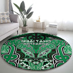 Aotearoa Iwi Ngai Tahu Round Carpet Maori Kowhaiwhai Pattern