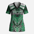 Aotearoa Iwi Ngai Tahu Personalised Scrub Top Maori Kowhaiwhai Pattern