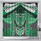 Aotearoa Iwi Ngai Tahu Shower Curtain Maori Kowhaiwhai Pattern