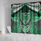 Aotearoa Iwi Ngai Tahu Shower Curtain Maori Kowhaiwhai Pattern