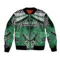 Aotearoa Iwi Ngai Tahu Personalised Sleeve Zip Bomber Jacket Maori Kowhaiwhai Pattern