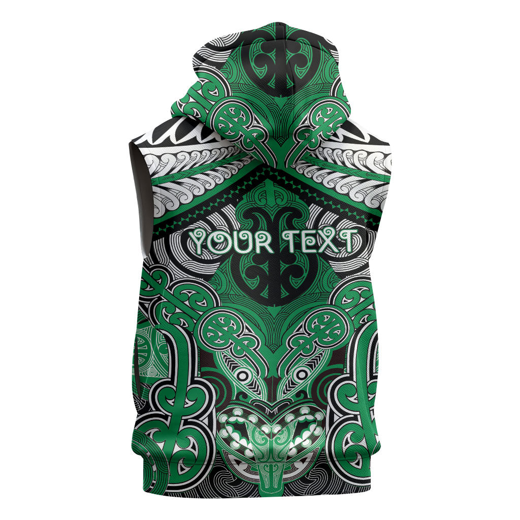 Aotearoa Iwi Ngai Tahu Personalised Sleeveless Hoodie Maori Kowhaiwhai Pattern