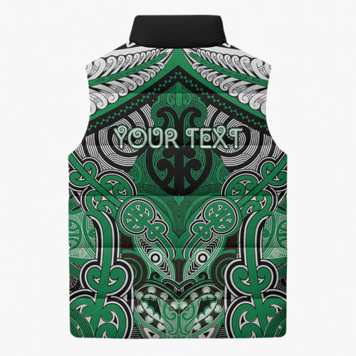 Aotearoa Iwi Ngai Tahu Personalised Sleeveless Puffer Jacket Maori Kowhaiwhai Pattern