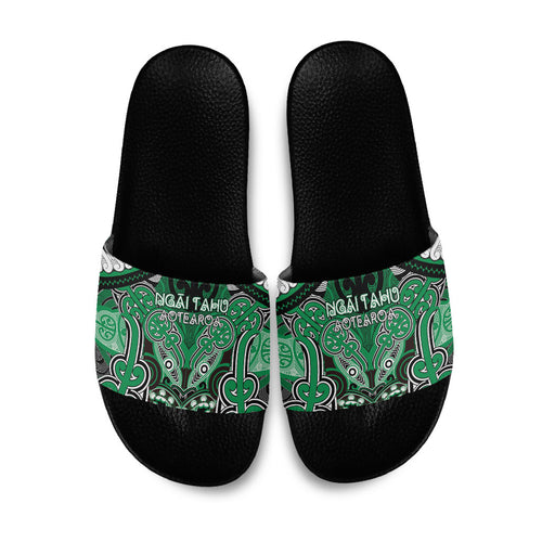 Aotearoa Iwi Ngai Tahu Slide Sandals Maori Kowhaiwhai Pattern