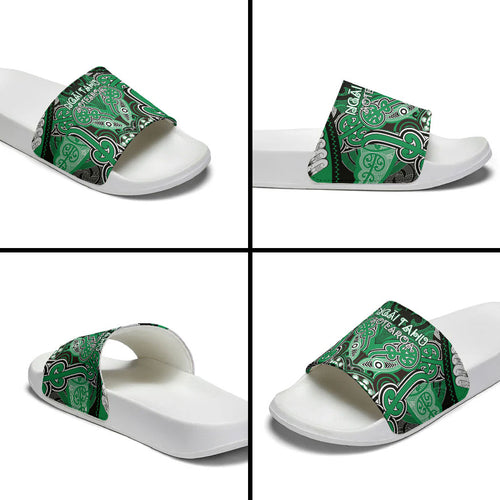 Aotearoa Iwi Ngai Tahu Slide Sandals Maori Kowhaiwhai Pattern