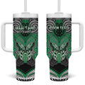 Aotearoa Iwi Ngai Tahu Personalised Tumbler With Handle Maori Kowhaiwhai Pattern