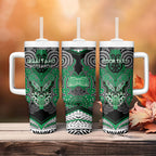 Aotearoa Iwi Ngai Tahu Personalised Tumbler With Handle Maori Kowhaiwhai Pattern