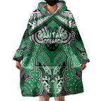 Aotearoa Iwi Ngai Tahu Personalised Wearable Blanket Hoodie Maori Kowhaiwhai Pattern