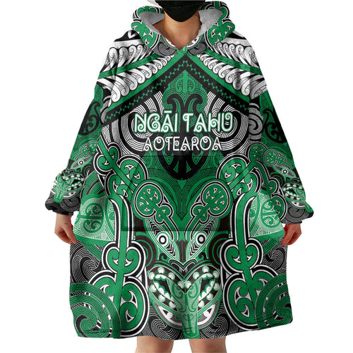 Aotearoa Iwi Ngai Tahu Personalised Wearable Blanket Hoodie Maori Kowhaiwhai Pattern