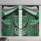 Aotearoa Iwi Ngai Tahu Window Curtain Maori Kowhaiwhai Pattern