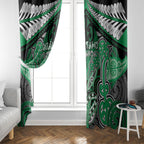 Aotearoa Iwi Ngai Tahu Window Curtain Maori Kowhaiwhai Pattern