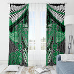 Aotearoa Iwi Ngai Tahu Window Curtain Maori Kowhaiwhai Pattern