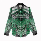 Aotearoa Iwi Ngai Tahu Personalised Women Casual Shirt Maori Kowhaiwhai Pattern