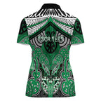 Aotearoa Iwi Ngai Tahu Personalised Women Polo Shirt Maori Kowhaiwhai Pattern