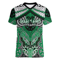 Aotearoa Iwi Ngai Tahu Personalised Women V-Neck T-Shirt Maori Kowhaiwhai Pattern