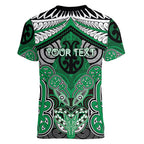 Aotearoa Iwi Ngai Tahu Personalised Women V-Neck T-Shirt Maori Kowhaiwhai Pattern