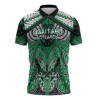 Aotearoa Iwi Ngai Tahu Personalised Zipper Polo Shirt Maori Kowhaiwhai Pattern