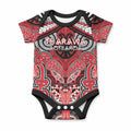 Aotearoa Iwi Te Arawa Personalised Baby Onesie Maori Kowhaiwhai Pattern