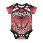 Aotearoa Iwi Te Arawa Personalised Baby Onesie Maori Kowhaiwhai Pattern