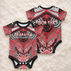 Aotearoa Iwi Te Arawa Personalised Baby Onesie Maori Kowhaiwhai Pattern