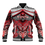 Aotearoa Iwi Te Arawa Personalised Baseball Jacket Maori Kowhaiwhai Pattern