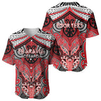 Aotearoa Iwi Te Arawa Personalised Baseball Jersey Maori Kowhaiwhai Pattern