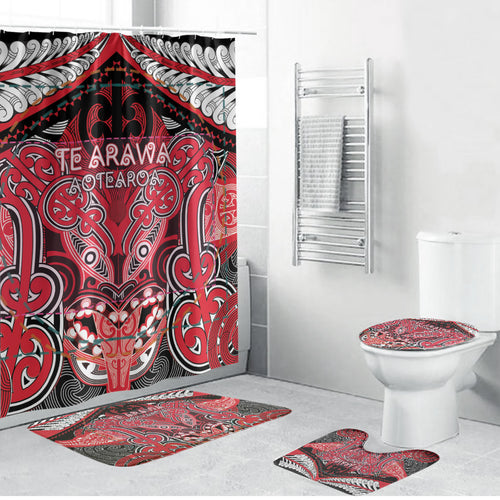 Aotearoa Iwi Te Arawa Bathroom Set Maori Kowhaiwhai Pattern