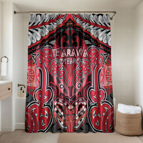 Aotearoa Iwi Te Arawa Bathroom Set Maori Kowhaiwhai Pattern