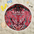 Aotearoa Iwi Te Arawa Beach Blanket Maori Kowhaiwhai Pattern