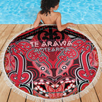Aotearoa Iwi Te Arawa Beach Blanket Maori Kowhaiwhai Pattern