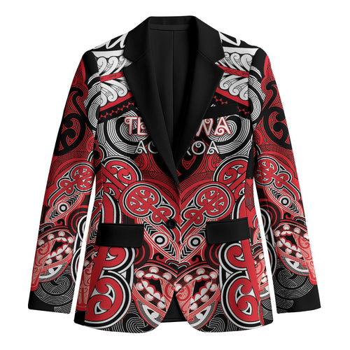 Aotearoa Iwi Te Arawa Personalised Blazer Maori Kowhaiwhai Pattern
