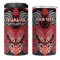 Aotearoa Iwi Te Arawa Personalised 4 in 1 Can Cooler Tumbler Maori Kowhaiwhai Pattern
