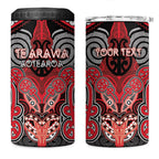 Aotearoa Iwi Te Arawa Personalised 4 in 1 Can Cooler Tumbler Maori Kowhaiwhai Pattern