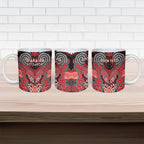 Aotearoa Iwi Te Arawa Personalised Ceramic Mug Maori Kowhaiwhai Pattern