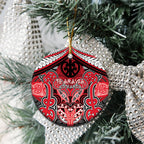 Aotearoa Iwi Te Arawa Personalised Ceramic Ornament Maori Kowhaiwhai Pattern