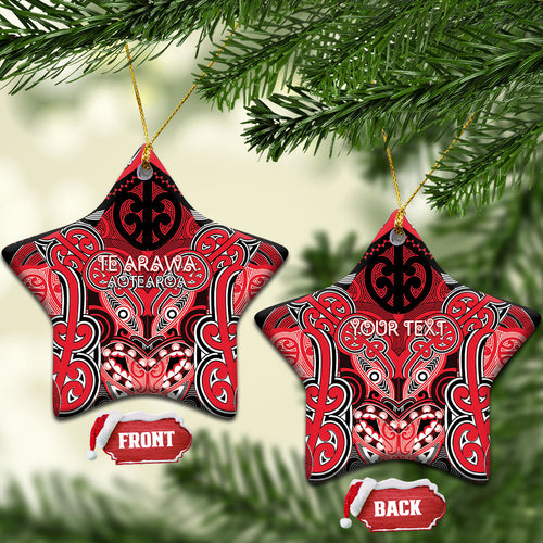 Aotearoa Iwi Te Arawa Personalised Ceramic Ornament Maori Kowhaiwhai Pattern