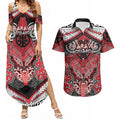 Aotearoa Iwi Te Arawa Personalised Couples Matching Summer Maxi Dress and Hawaiian Shirt Maori Kowhaiwhai Pattern