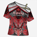 Aotearoa Iwi Te Arawa Personalised Cross Shoulder Shirt Maori Kowhaiwhai Pattern