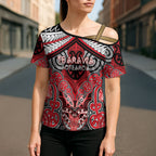 Aotearoa Iwi Te Arawa Personalised Cross Shoulder Shirt Maori Kowhaiwhai Pattern