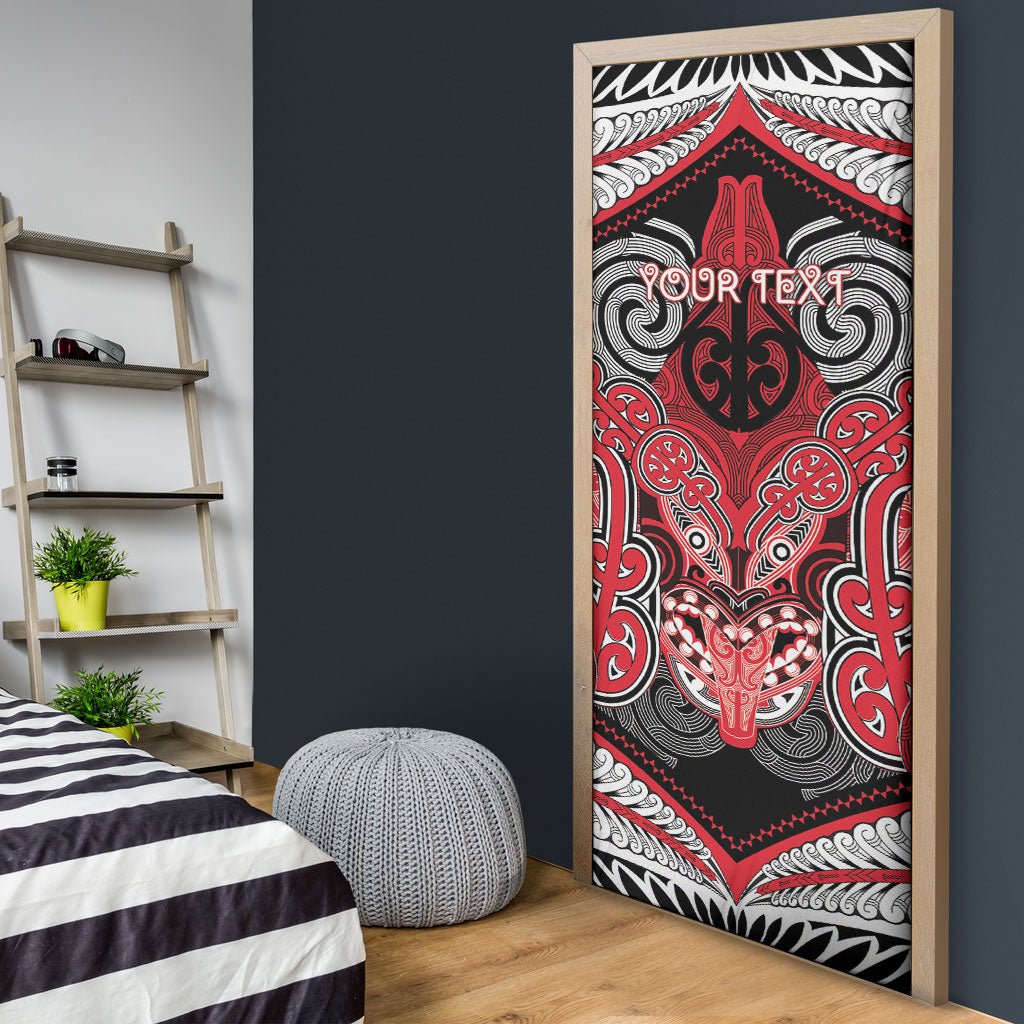 Aotearoa Iwi Te Arawa Personalised Door Cover Maori Kowhaiwhai Pattern