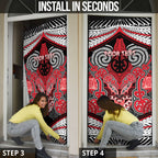 Aotearoa Iwi Te Arawa Personalised Door Cover Maori Kowhaiwhai Pattern