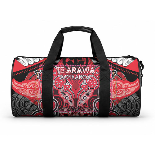 Aotearoa Iwi Te Arawa Duffle Bag Maori Kowhaiwhai Pattern