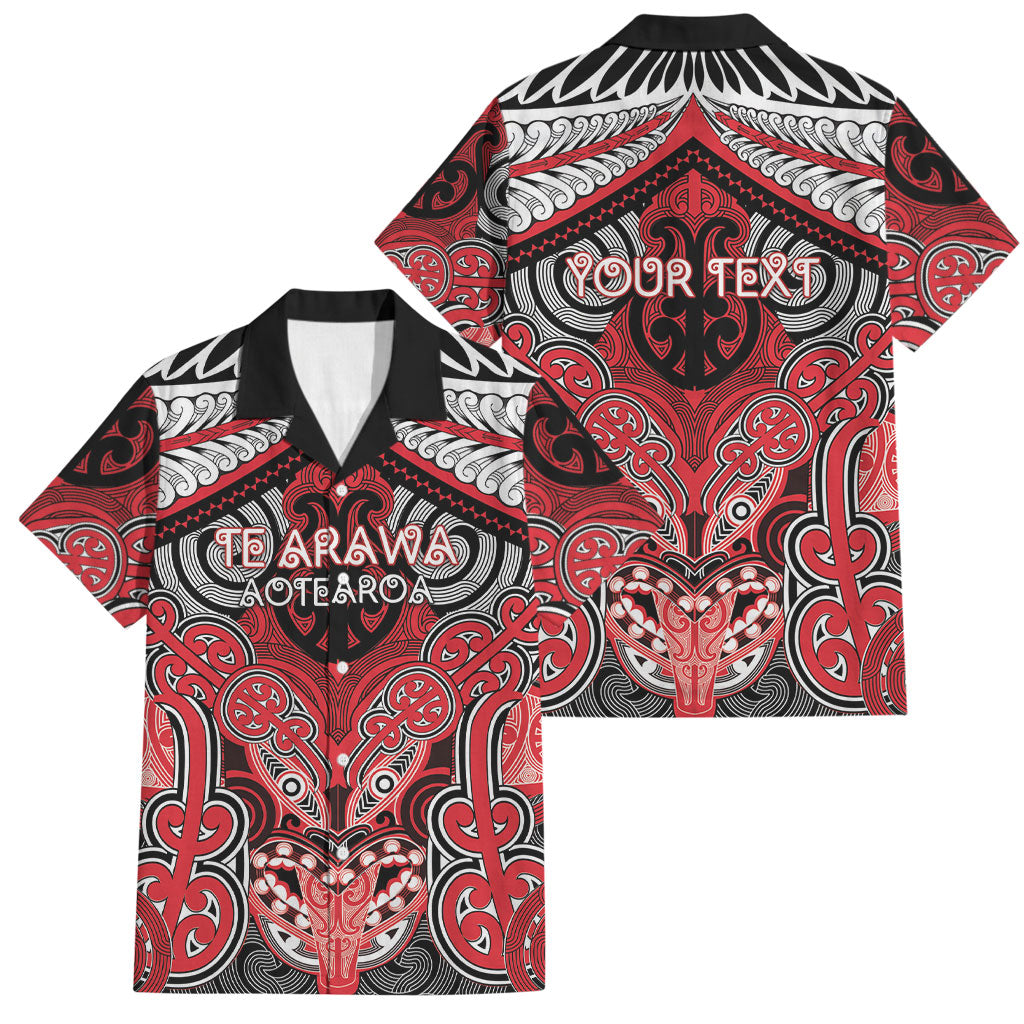 Aotearoa Iwi Te Arawa Personalised Family Matching Off The Shoulder Long Sleeve Dress and Hawaiian Shirt Maori Kowhaiwhai Pattern