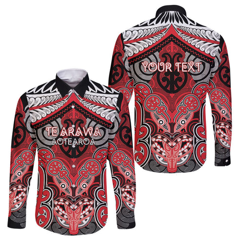 Aotearoa Iwi Te Arawa Personalised Family Matching Off Shoulder Maxi Dress and Hawaiian Shirt Maori Kowhaiwhai Pattern