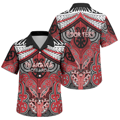 Aotearoa Iwi Te Arawa Personalised Family Matching Off Shoulder Maxi Dress and Hawaiian Shirt Maori Kowhaiwhai Pattern