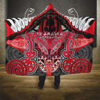 Aotearoa Iwi Te Arawa Hooded Blanket Maori Kowhaiwhai Pattern