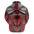 Aotearoa Iwi Te Arawa Personalised Hoodie Maori Kowhaiwhai Pattern
