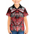 Aotearoa Iwi Te Arawa Personalised Kid Hawaiian Shirt Maori Kowhaiwhai Pattern